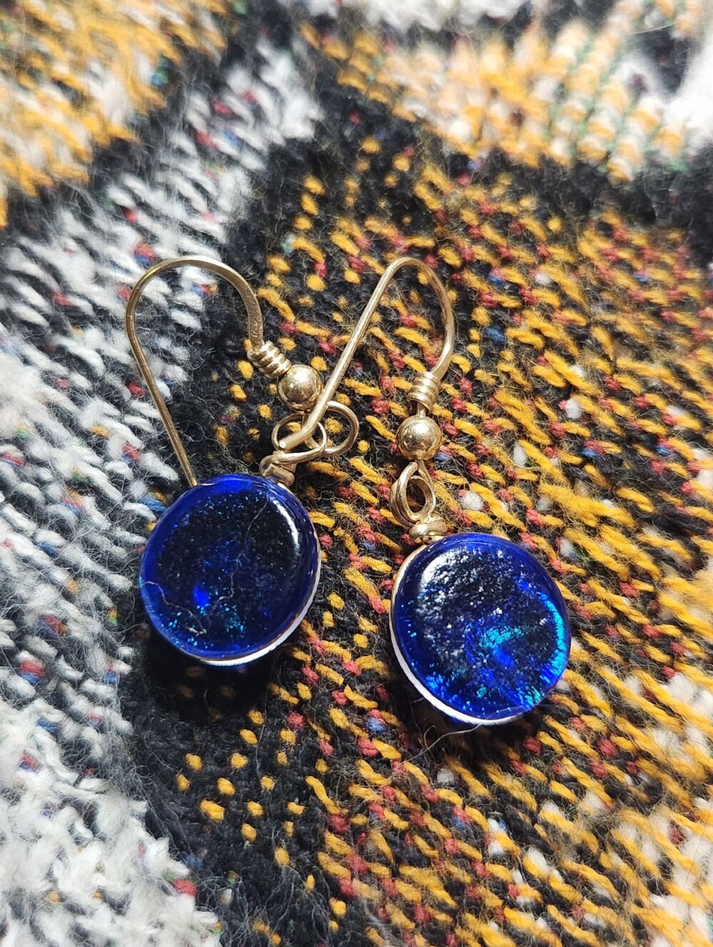 Monet Blue Crystal Faceted Drop Earrings - Picture 16 of 16